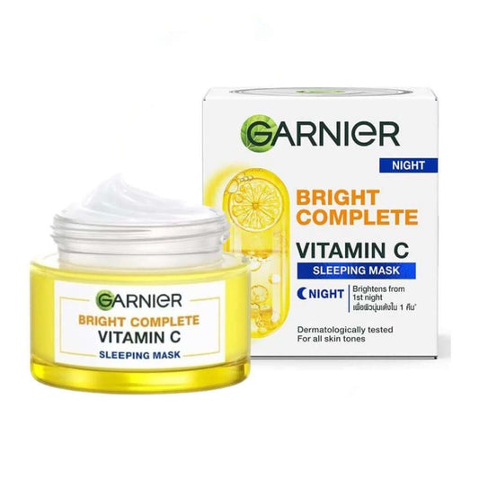 Garnier Vitamin C Sleeping Mask Bright Complete Night Care Jar Front View