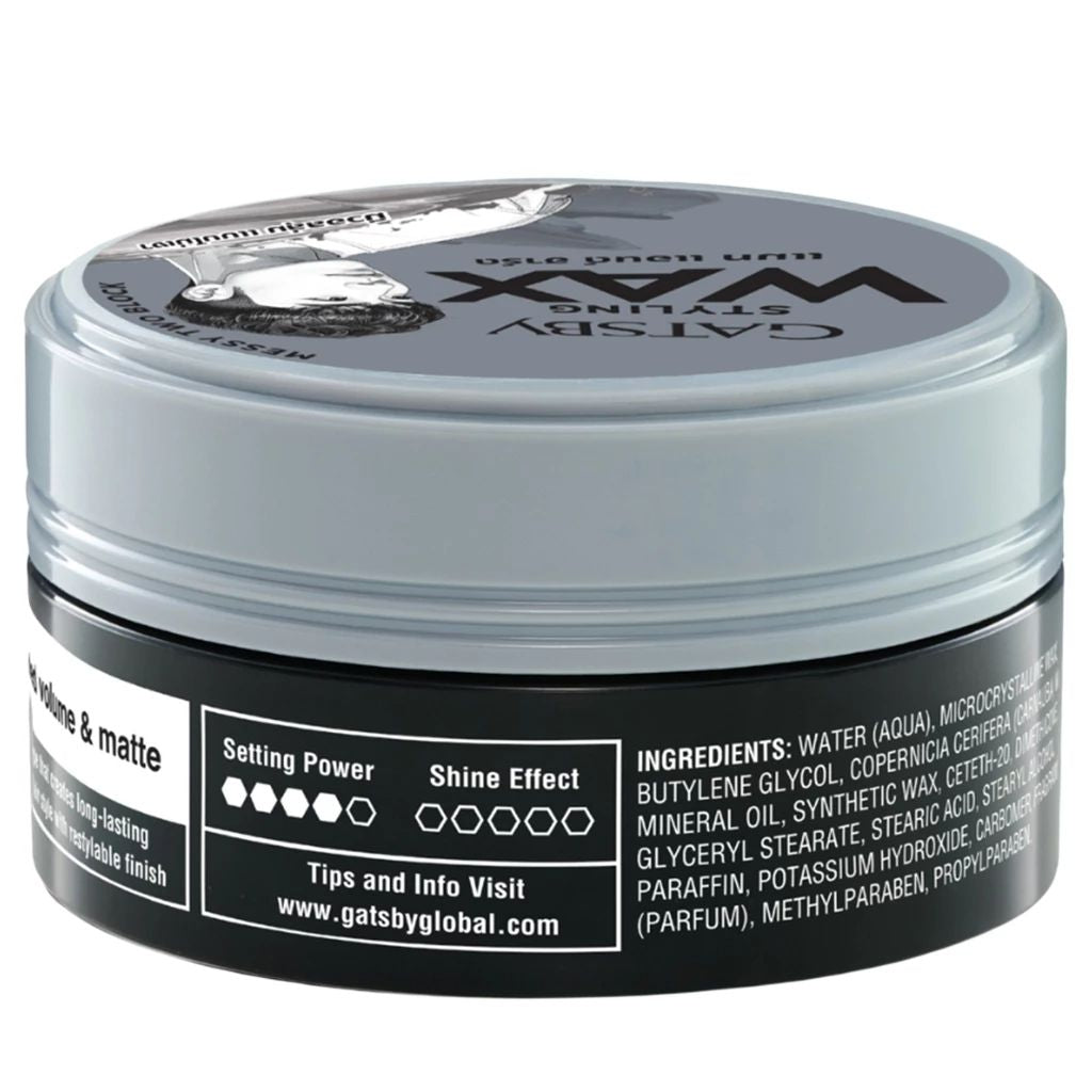 Gatsby Styling Wax Matte Hard 75g side view product jar