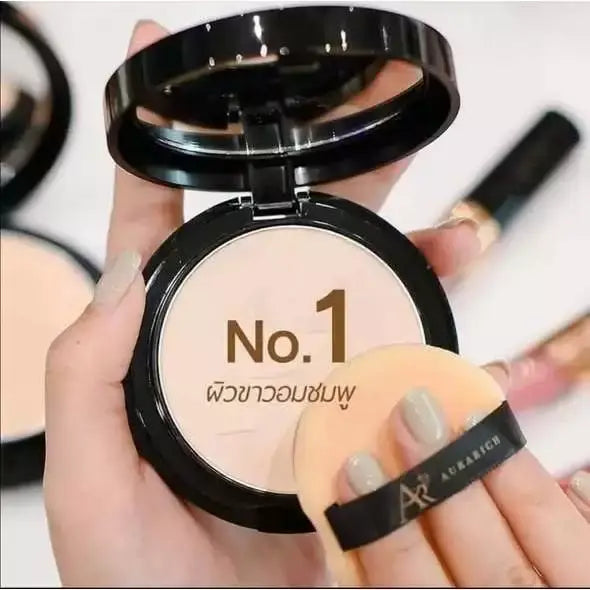 Aura Rich Powder Foundation No.1 pinkish white skin compact makeup powder
